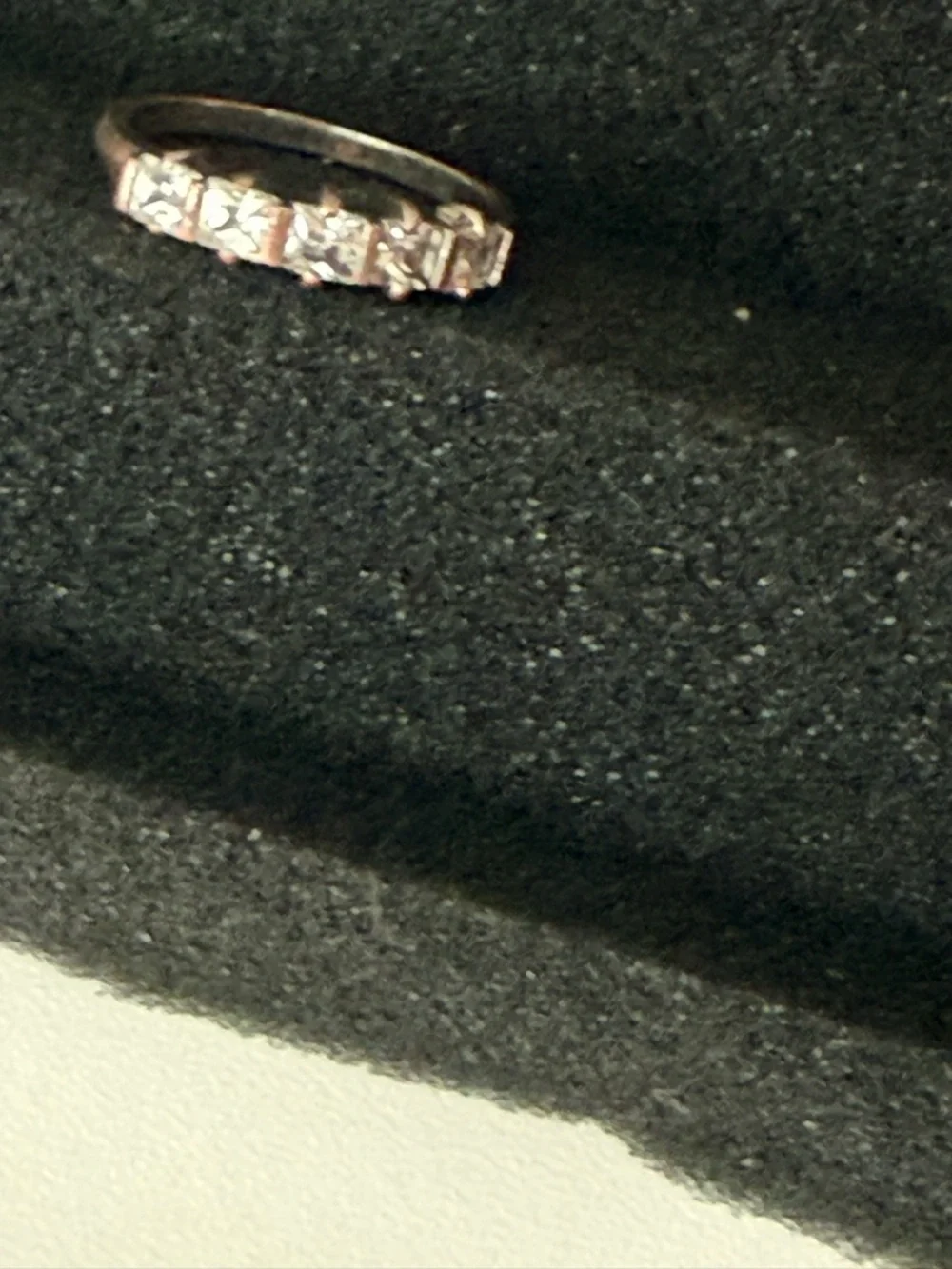 Five Stone Princess Cut Cubic Zirconia Band Size 8